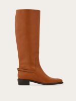 Ferragamo F buckle knee boot - Image 2